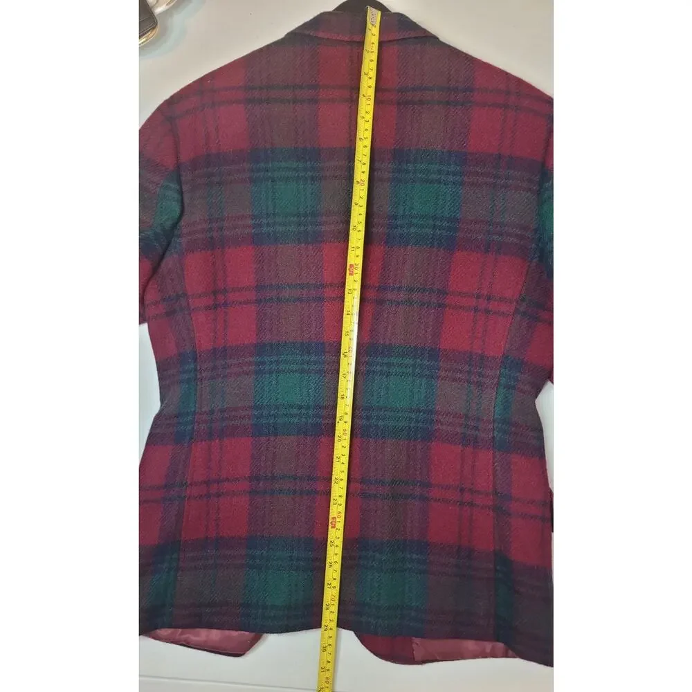 Vintage Ralph Lauren Blazer Mens 40 Tartan Plaid Wool Sport Coat Polo University - Picture 7 of 16